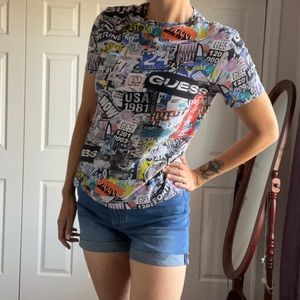 Smart Guess Graphic Tee Size S